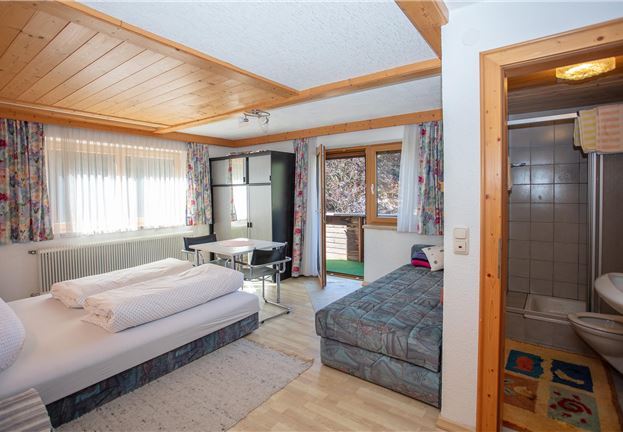 Double room, shower, toilet, balcony