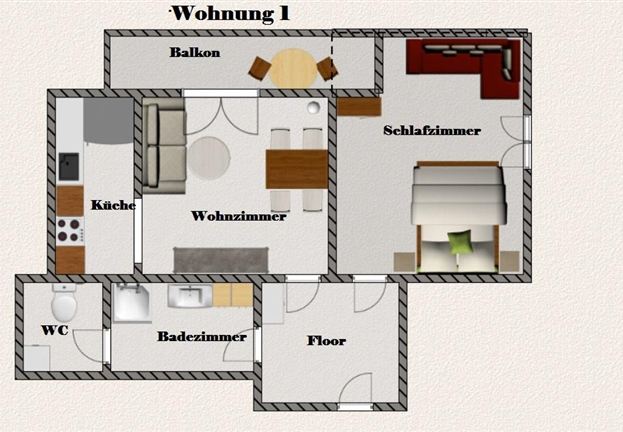 Apartment, shower, toilet, facing the mountains